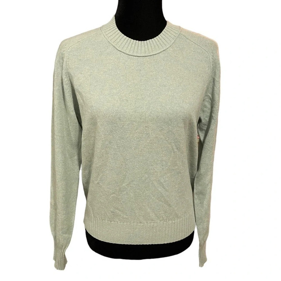 NWT Everlane Cashmere Wool Blend Crew Neck Sweater in Sea-foam green M - Picture 4 of 10